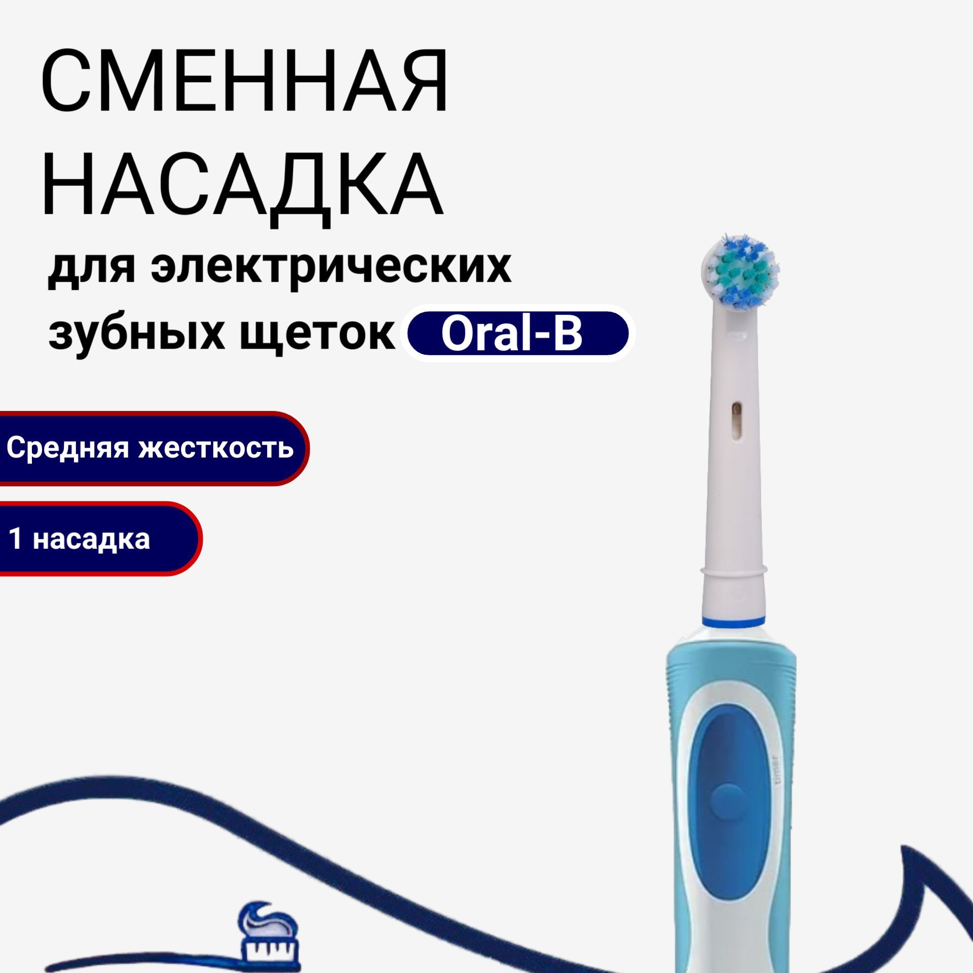 Совместимые с Oral-B (Braun) насадки Classic с защитным колпачком для электричес