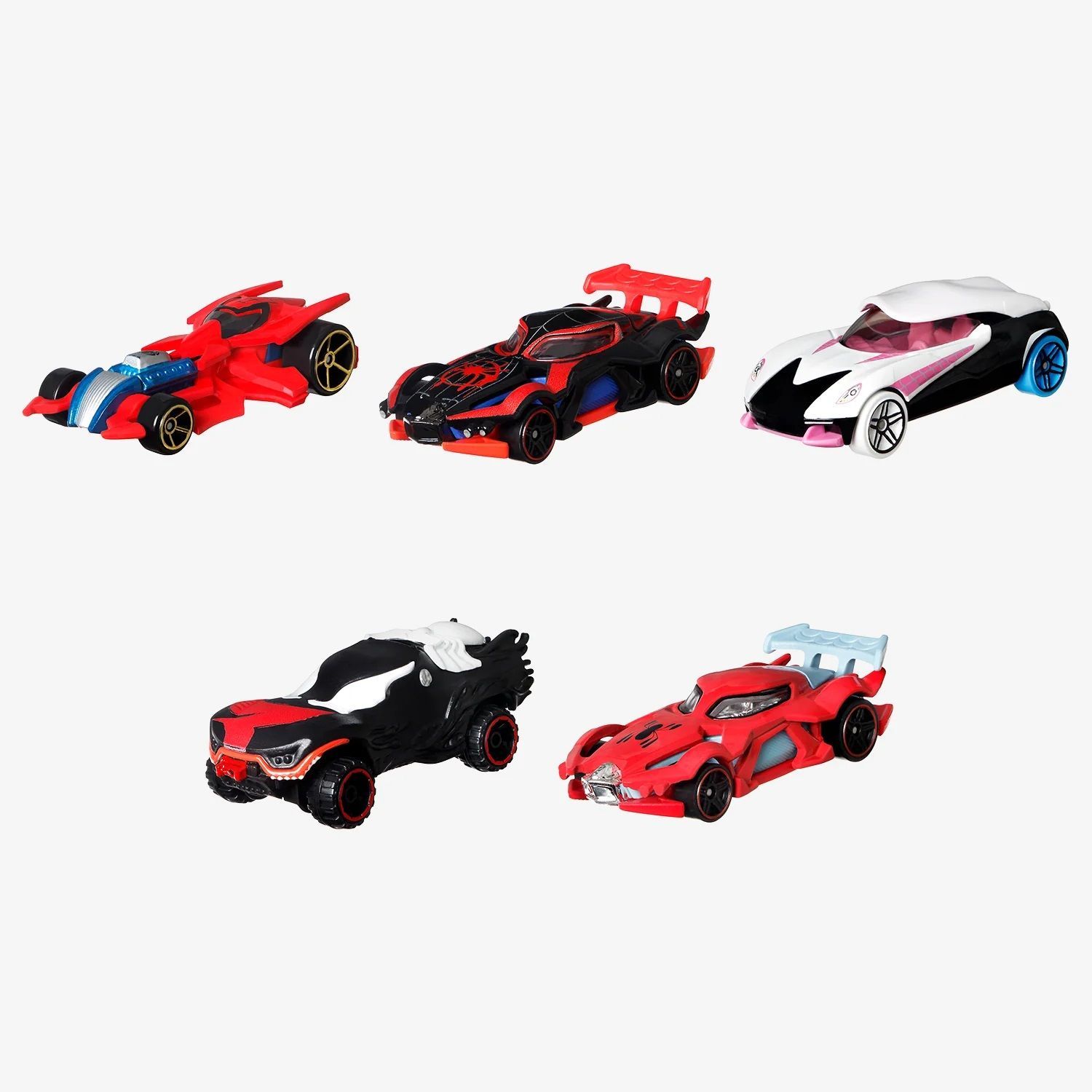 Коллекционный набор машинок Hot Wheels collectors Character Cars Spider-Man  5-Pack (Хот Вилс коллекторс Автомобили персонажей Человек-паук 5 машинок)