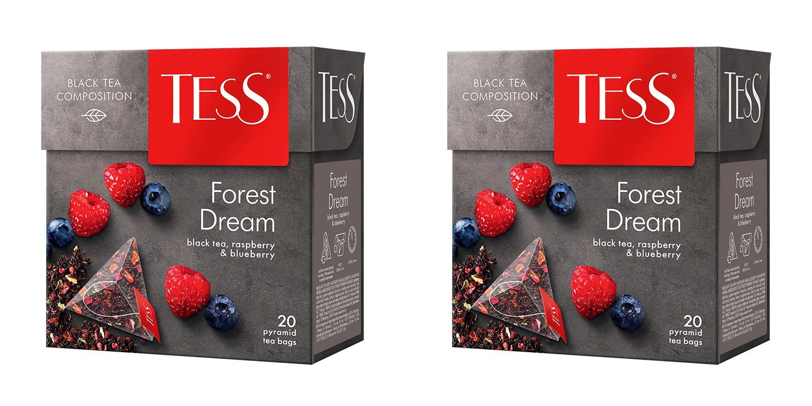 Тесс Форест Дрим. Tess Forest Dream. Чай Tess в пирамидках, 20*1.8г Blueberry Tart черный.