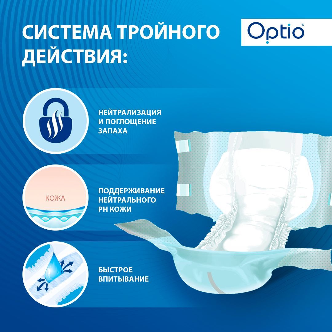 Подгузники д/взрослых страдающих недержанием Оптио L x30(图1)