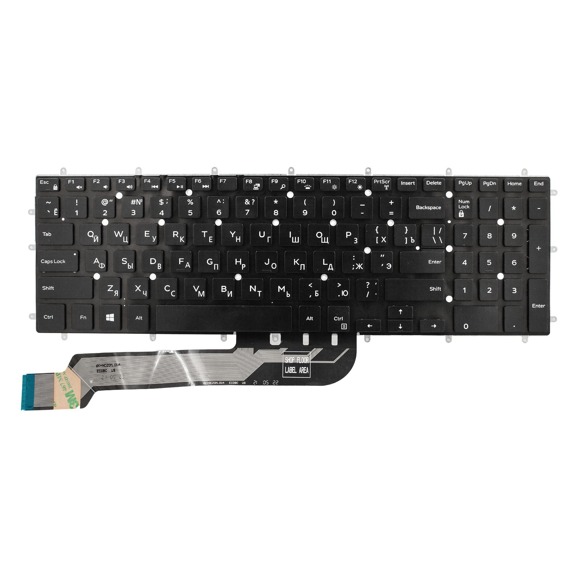 Клавиатура с подсветкой для Dell G5-5587 Inspiron 7577 G3-3590 G5-5590 5570 G3-3579 5567 7567 Vostro 5568 3583 3793 5565 P35E 3582 G3-3779 7566 3593 G7-7790 3584 5770 5767 P75F P65F 3580 P35E001 P35E003 Latitude 3590 3780 5575 3584 7779 G3 P75F 3781