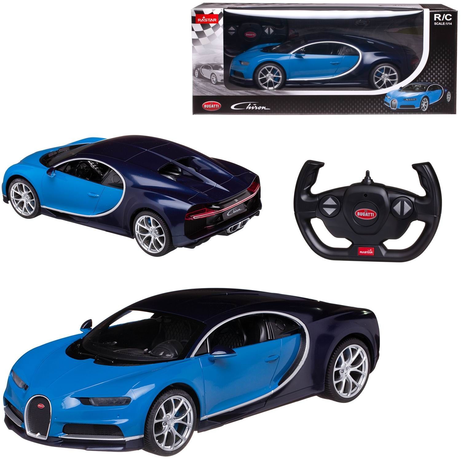 Машина р/у 1:14 Bugatti Chiron Цвет Синий