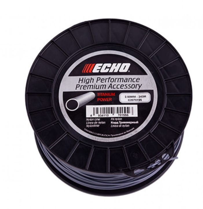 Корд триммерный echo. Корд трим. Silent Spiral line 3.0мм*175м (витой), Echo. Echo Titanium Power line 3.0мм. Silent Spiral, c2070181. Titanium Power, c2070167.