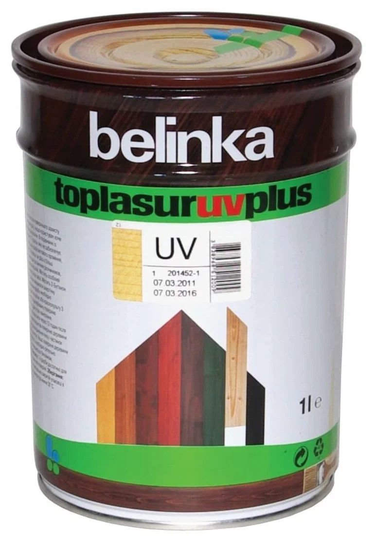 BELINKA TOPLASUR UV PLUS 1л. Лазурное покрытие для защиты древесины 51200 -  купить по доступным ценам в интернет-магазине OZON (965864965)