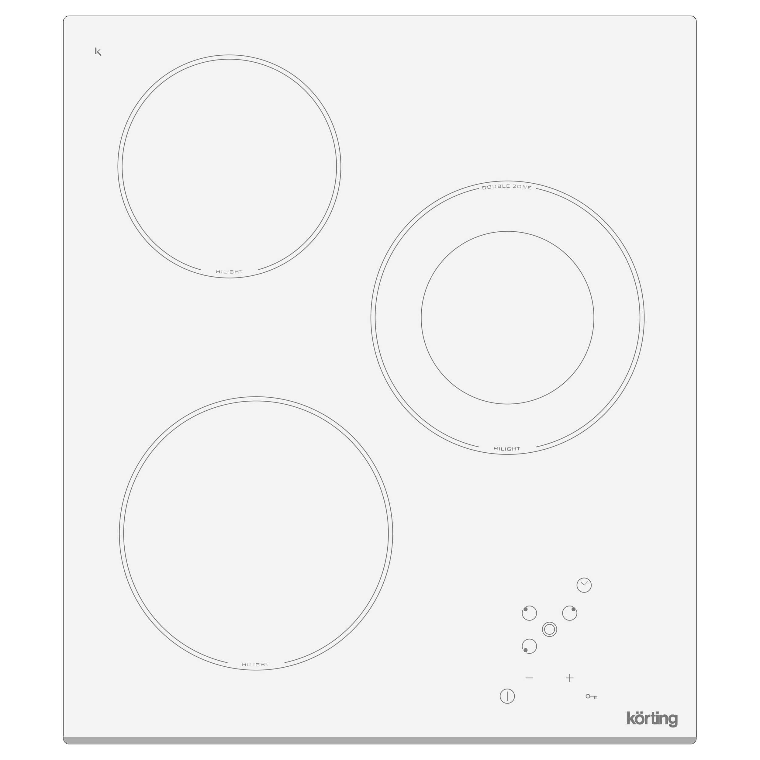 Электрическая варочная панель KORTING HK 42031 BW, белый