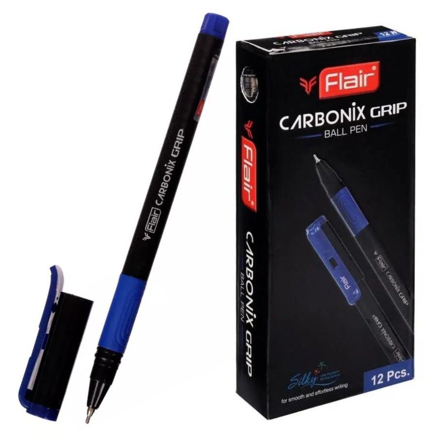 РучкашариковаяFlair"CARBONIXGRIP"0.7мм,синяя,упаковка12шт.
