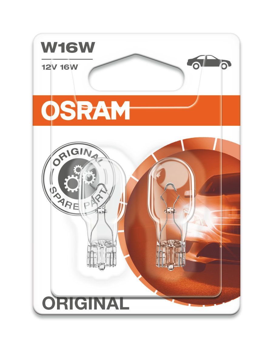 Лампа автомобильная W16W 12V OSRAM ORIGINAL 921-02B 2шт.