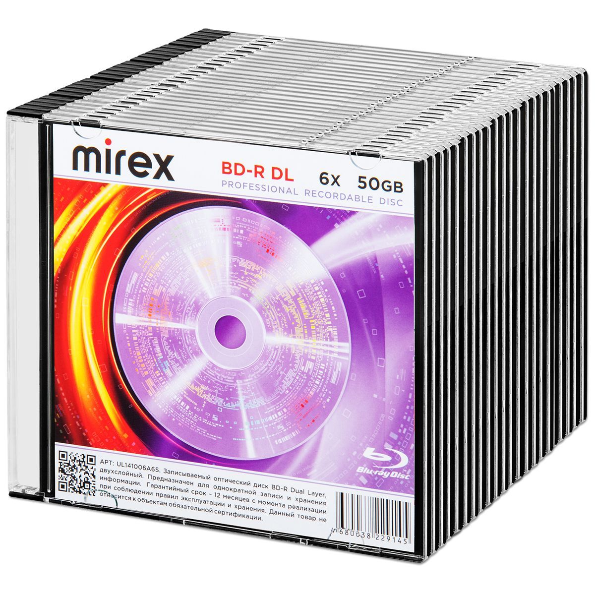 Диск BD-R DL 50 Gb Mirex 6x Slim box, упаковка 20 шт. - купить с доставкой  по выгодным ценам в интернет-магазине OZON (301927098)