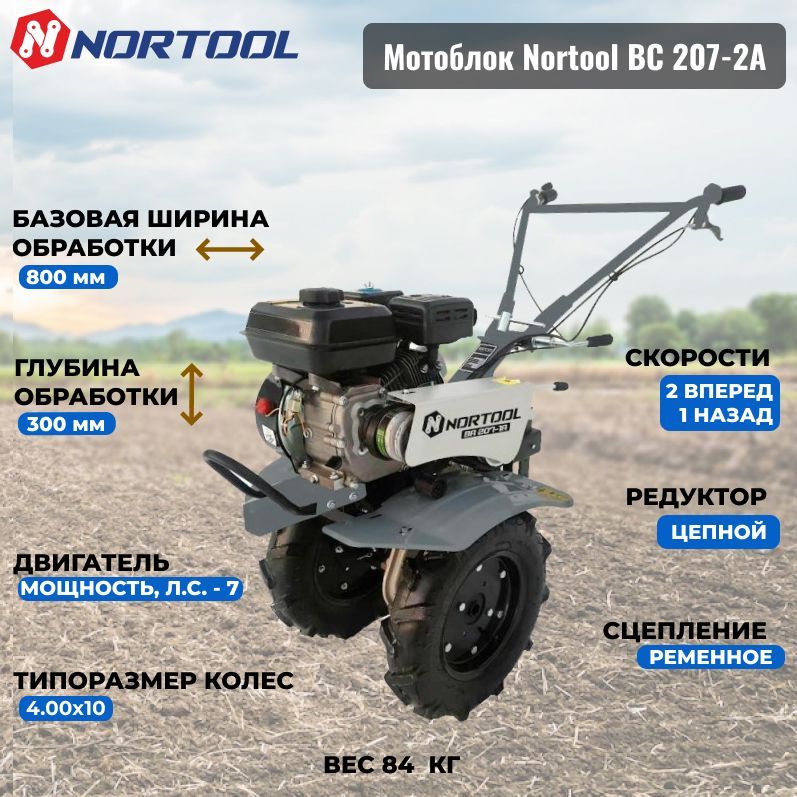 Мотоблок Nortool BC 207-2A