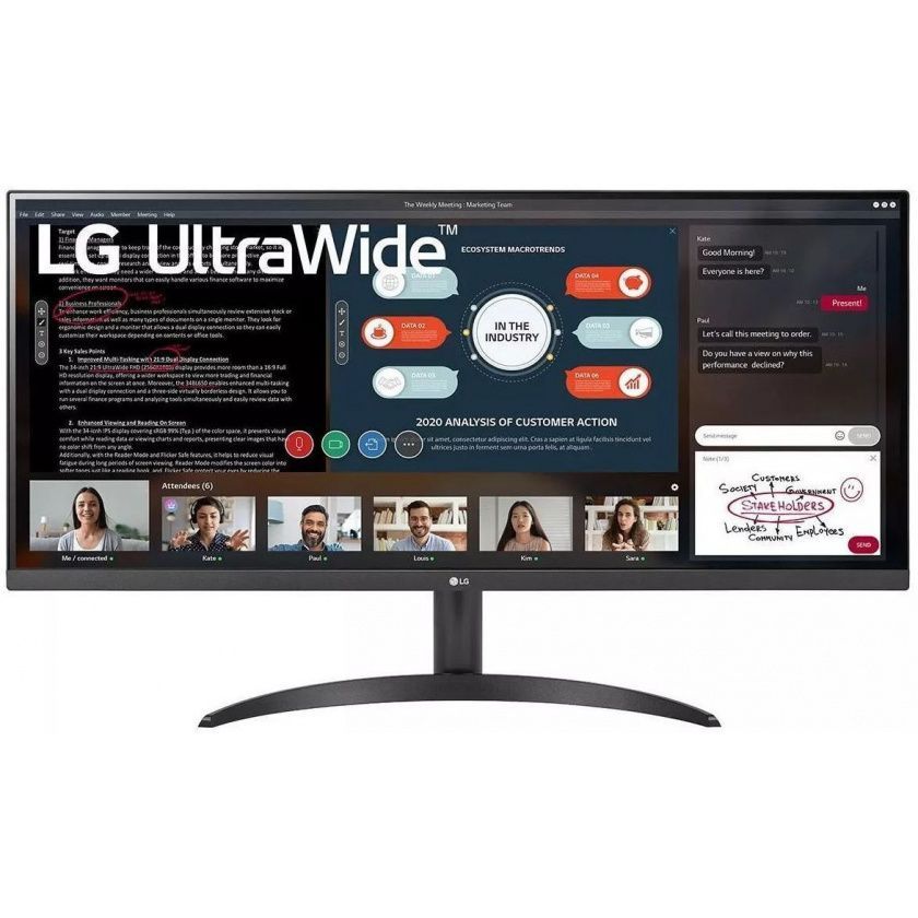 LG34"Монитор34WP500-B,черный