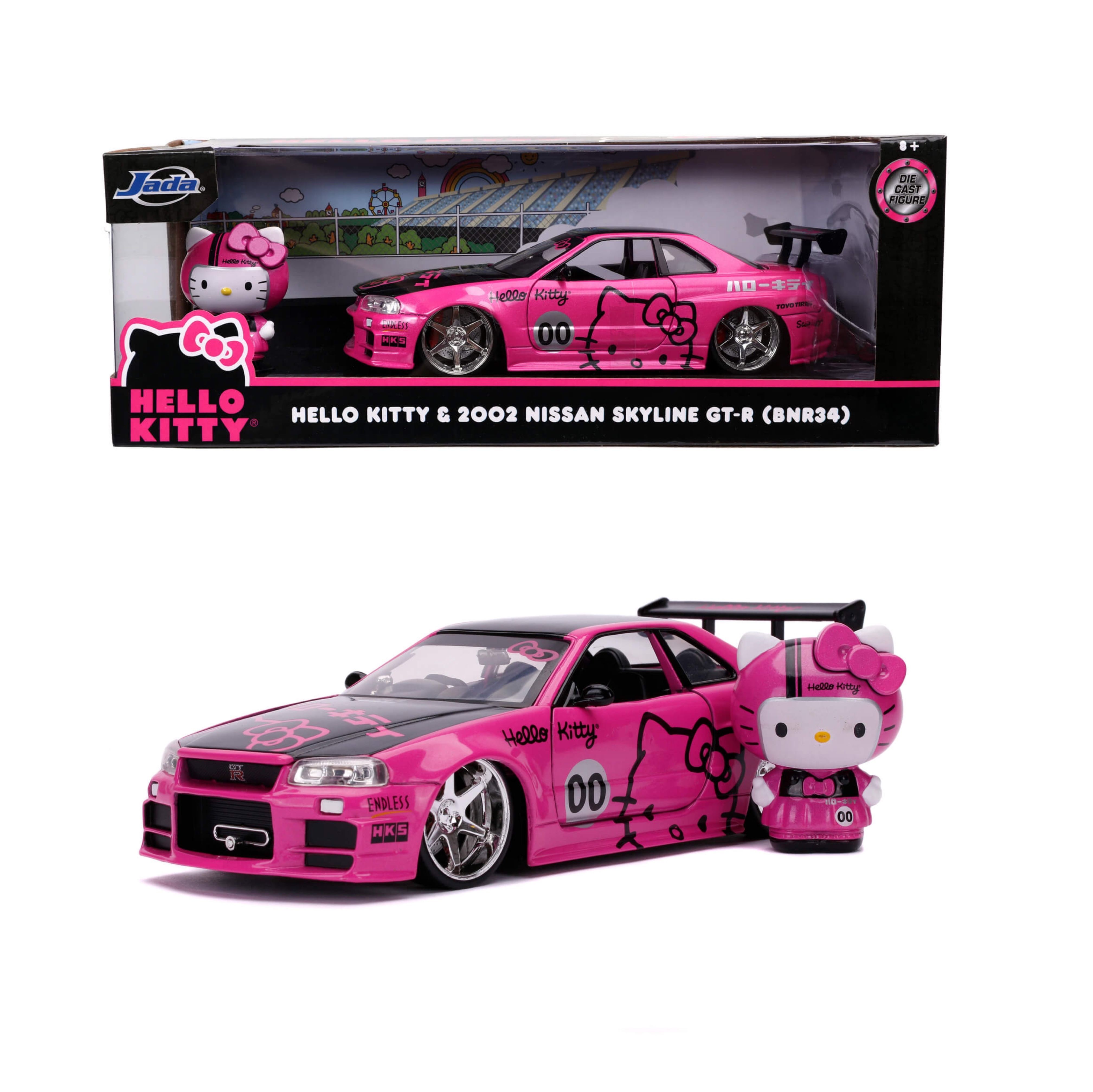 Hello Kitty 1:24 2002 Nissan Skyline GT-R (BNR34) Литой автомобиль и  фигурка Hello Kitty, игрушки для детей и взрослых - купить с доставкой по  выгодным ценам в интернет-магазине OZON (1073465283)