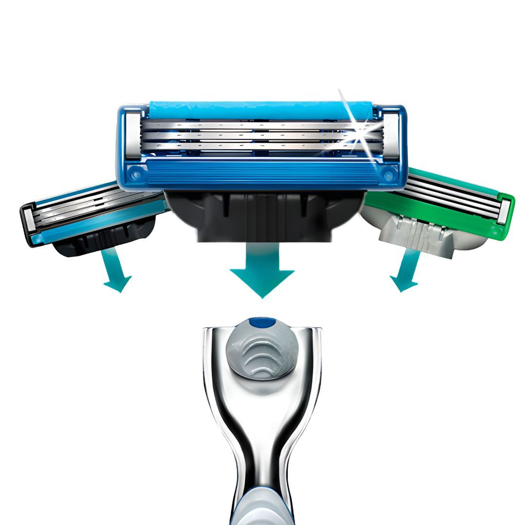 Сменные кассеты Gillette Mach Turbo с 3 лезвиями для бритья, 4 шт / Ле(图5)