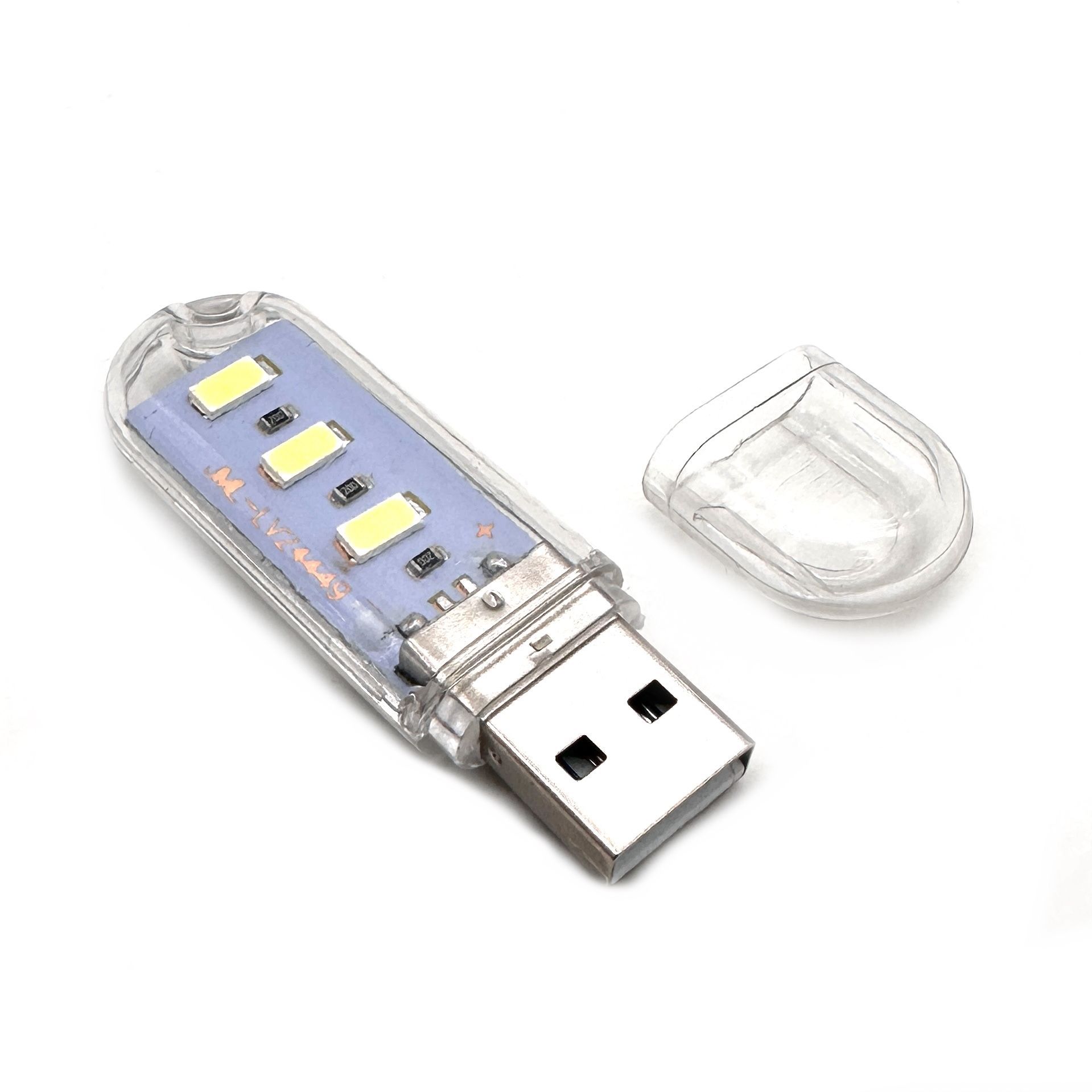 Светодиодный USB светильник, ночник, фонарик - флешка, 3 Led, 5В 1,5 Вт, 59мм