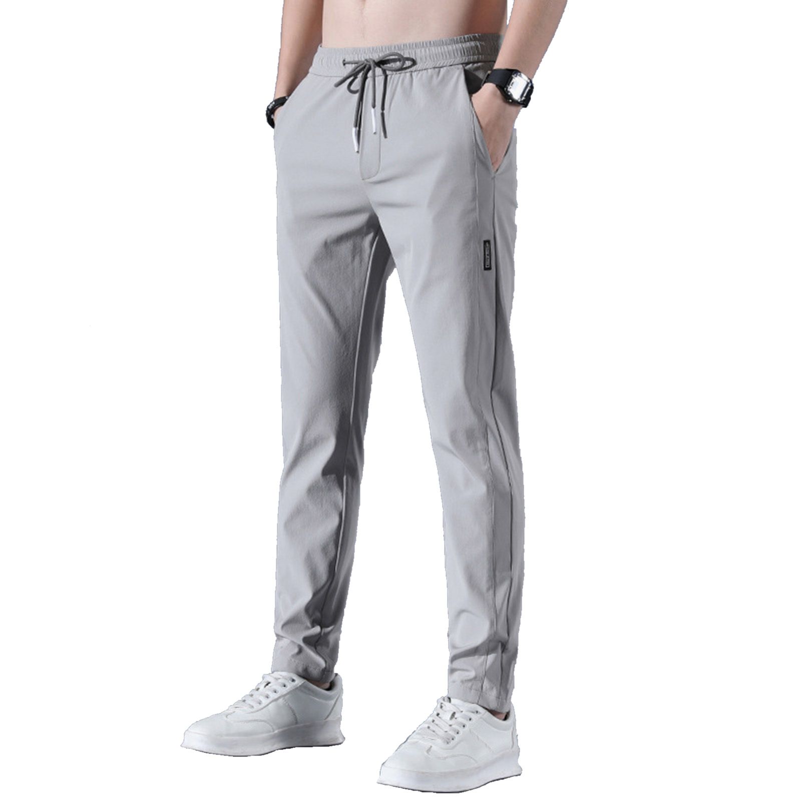 Эластичные штаны мужские. Adidas Cargo Pants. Nike av4789-100. Серые треники мужские.