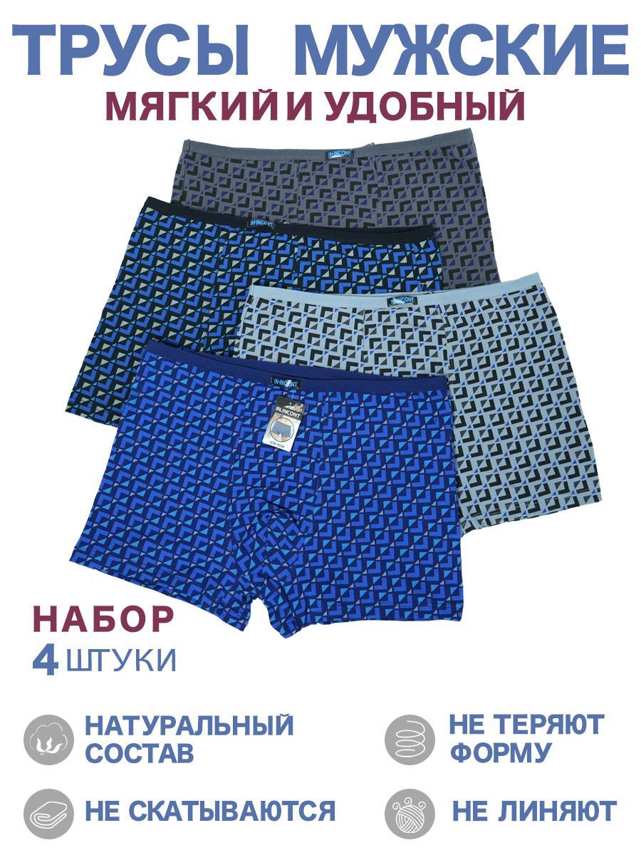 Трусы брифы IN.INCONT Мужская коллекция, 4 шт купить на OZON по низкой цене (1067555014)