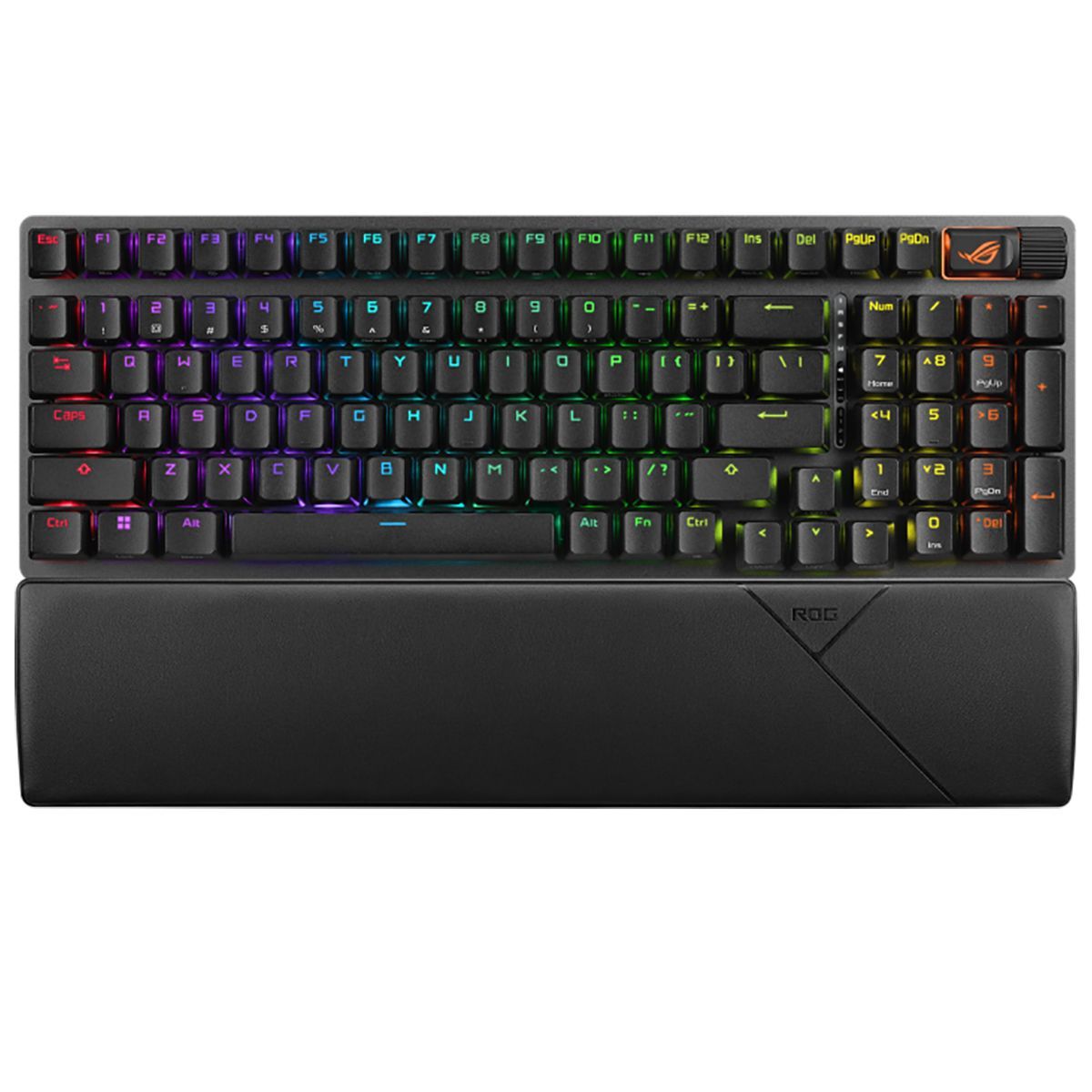 ASUS Игровая клавиатура беспроводная ROG Strix Scope II 96 Wireless,  (Cherry MX RGB Grey), Английская раскладка, черный