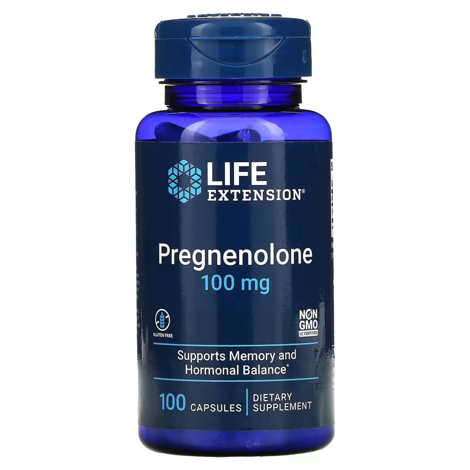 Прегненолон Life Extension Pregnenolone (прекурсор DHEA), 100 мг 100 капсул