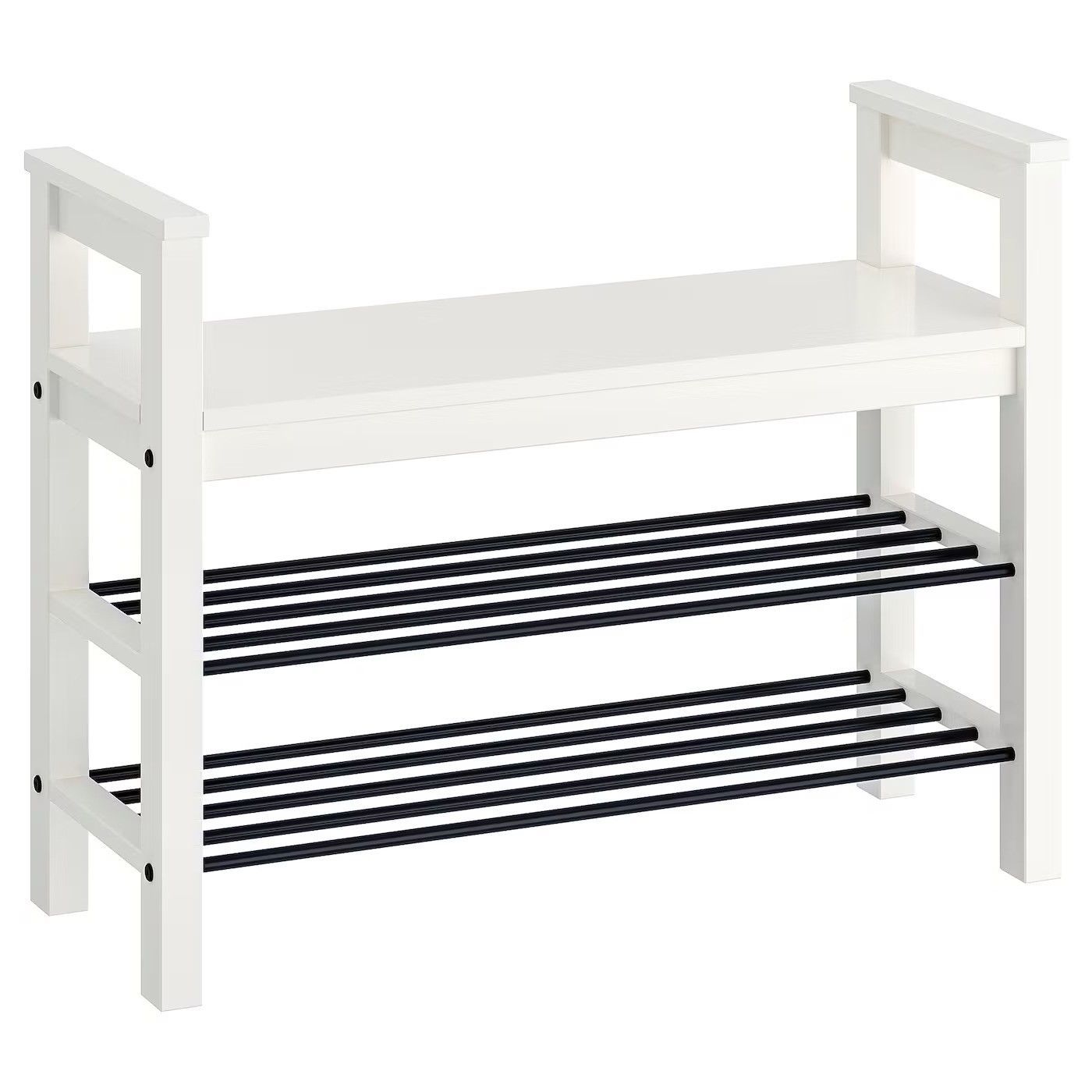 Скамья с полкой для обуви ХЕМНЭС ikea 85x32, белый,