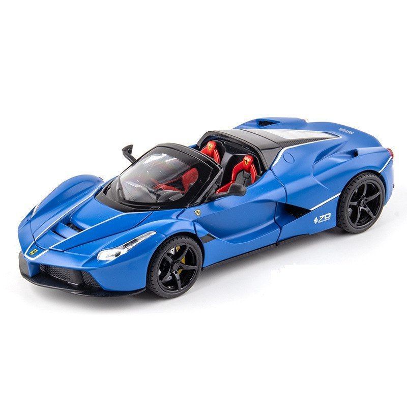 Машинка металлическая Ferrari LaFerrari 1:24, Коллекционная модель машины для взрослых, Игрушечный автомобиль с звуковыми и световыми эффектами для детей