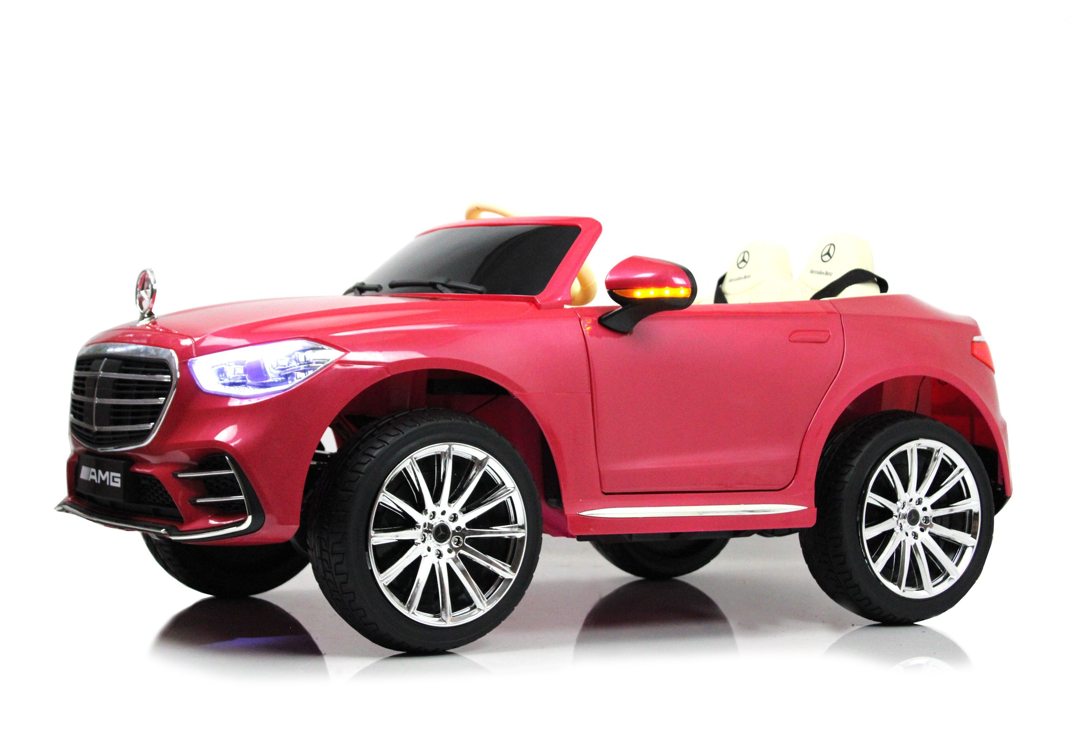 Детский электромобиль RiverToys М333БХ Mercedes 4WD, Розовый глянец