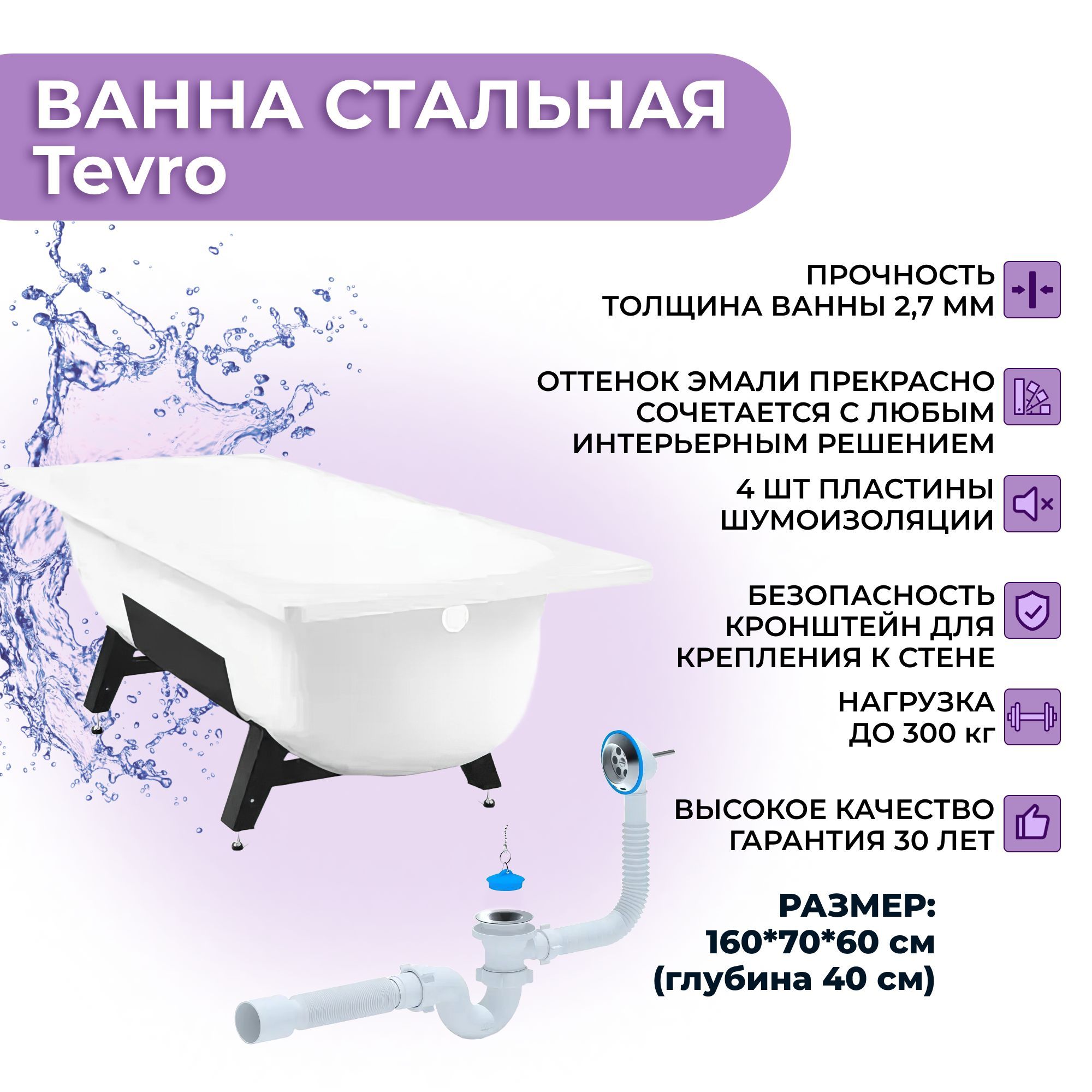 Ванна стальная tevro. Ванна сталь"виз"Tevro 1,6м*0,7 "белый Лотос"с ножками DTC. Ванная виз Tevro. Схема ванны виз Tevro. Виз Tevro 170х70 Размеры.