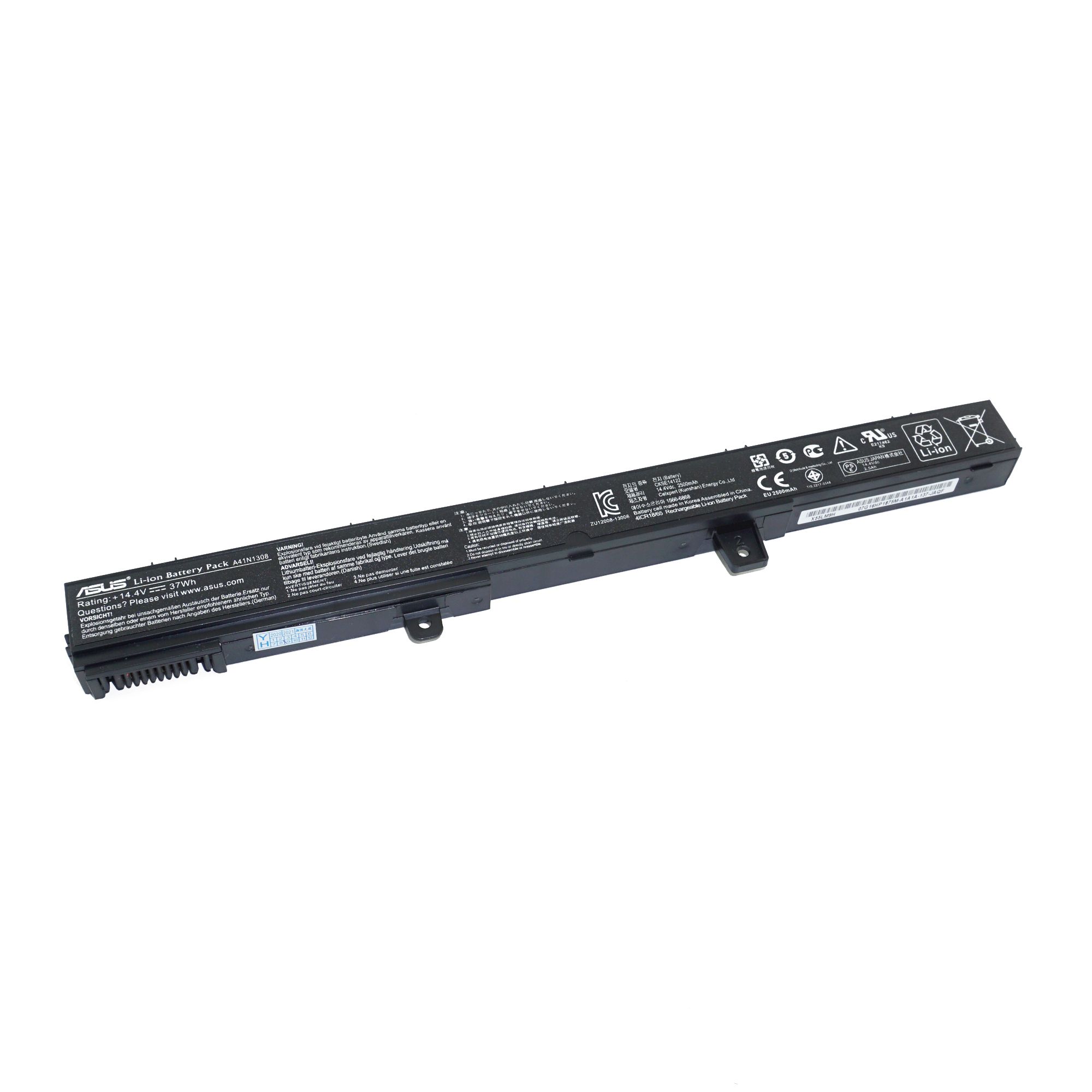 АккумуляторA41N1308дляAsusX441CA/X551CA/P551CA/R411C/R411CA/R512C2500mAh