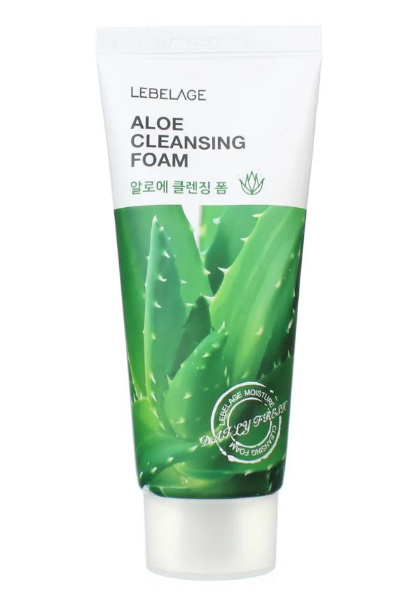 Lebelage Aloe Cleansing Foam 100ml. Ekel Foam Cleanser Aloe гель успокаивающий с улит муцин 300 для умывания алоэ 100мл. Aloe cleanser