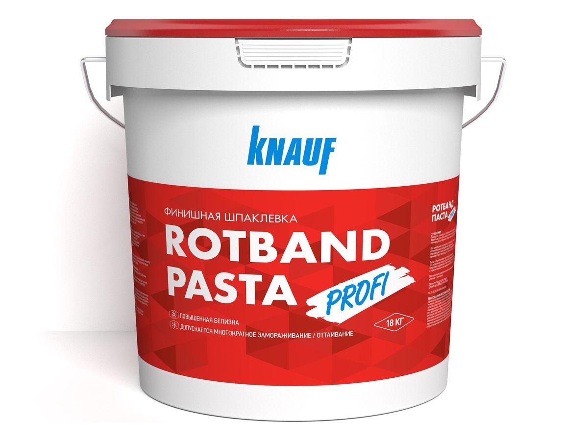 KNAUF ROTBAND PASTA PROFI/КНАУФ РОТБАНД ПАСТА ПРОФИ, 18кг,финишная шпаклевка