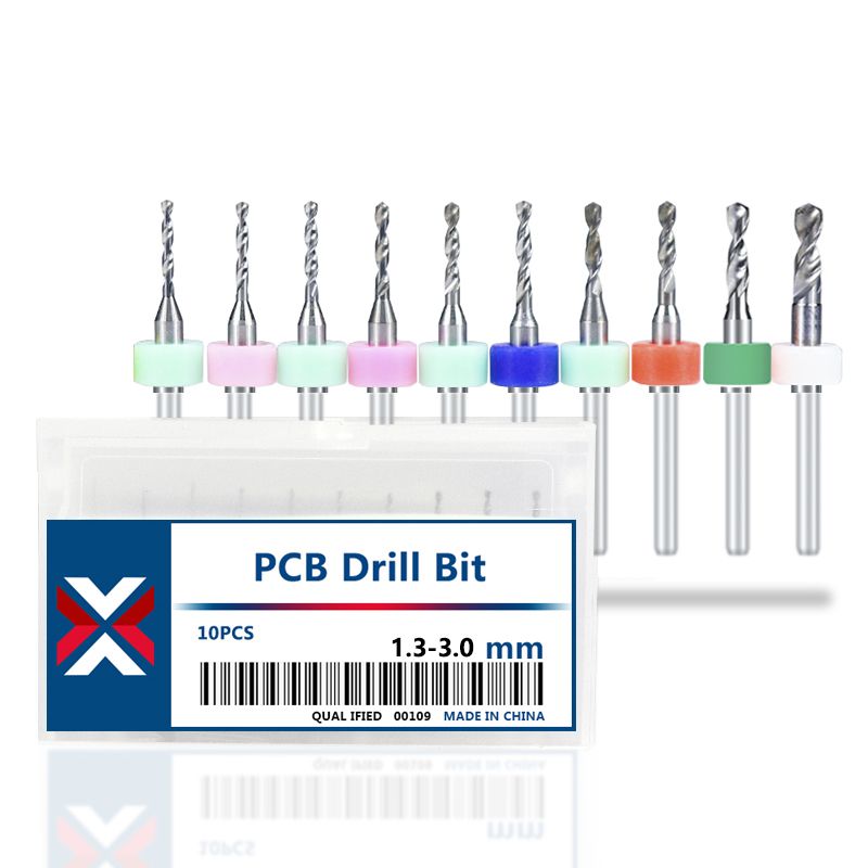 НаборсверлспиральныхXCANдляпечатныхплат1,3-3,0мм,10шт.