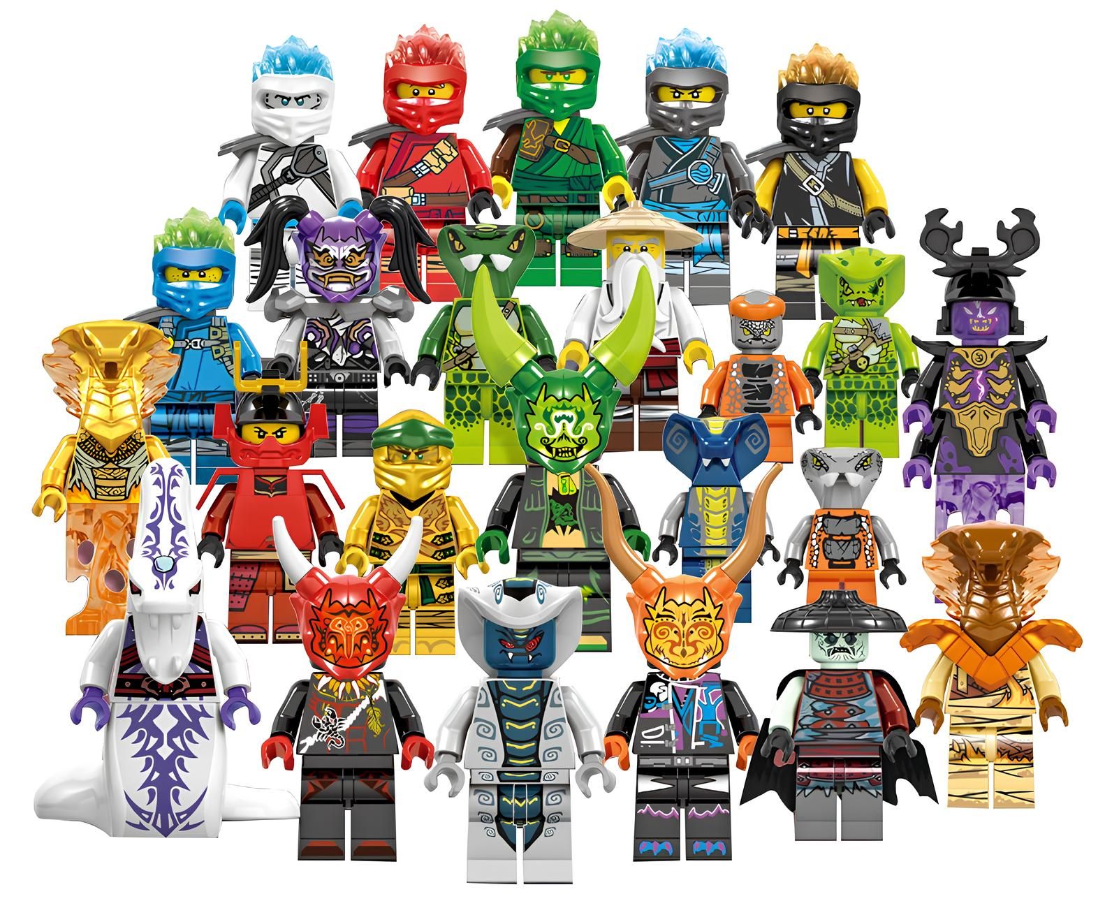 Фигурки ниндзяго. LEGO Ninjago минифигурки. LEGO Ninjago Minifigures. Ниндзяго минифигурки 24 шт. Минифигурки LEGO Ninjago 2023.