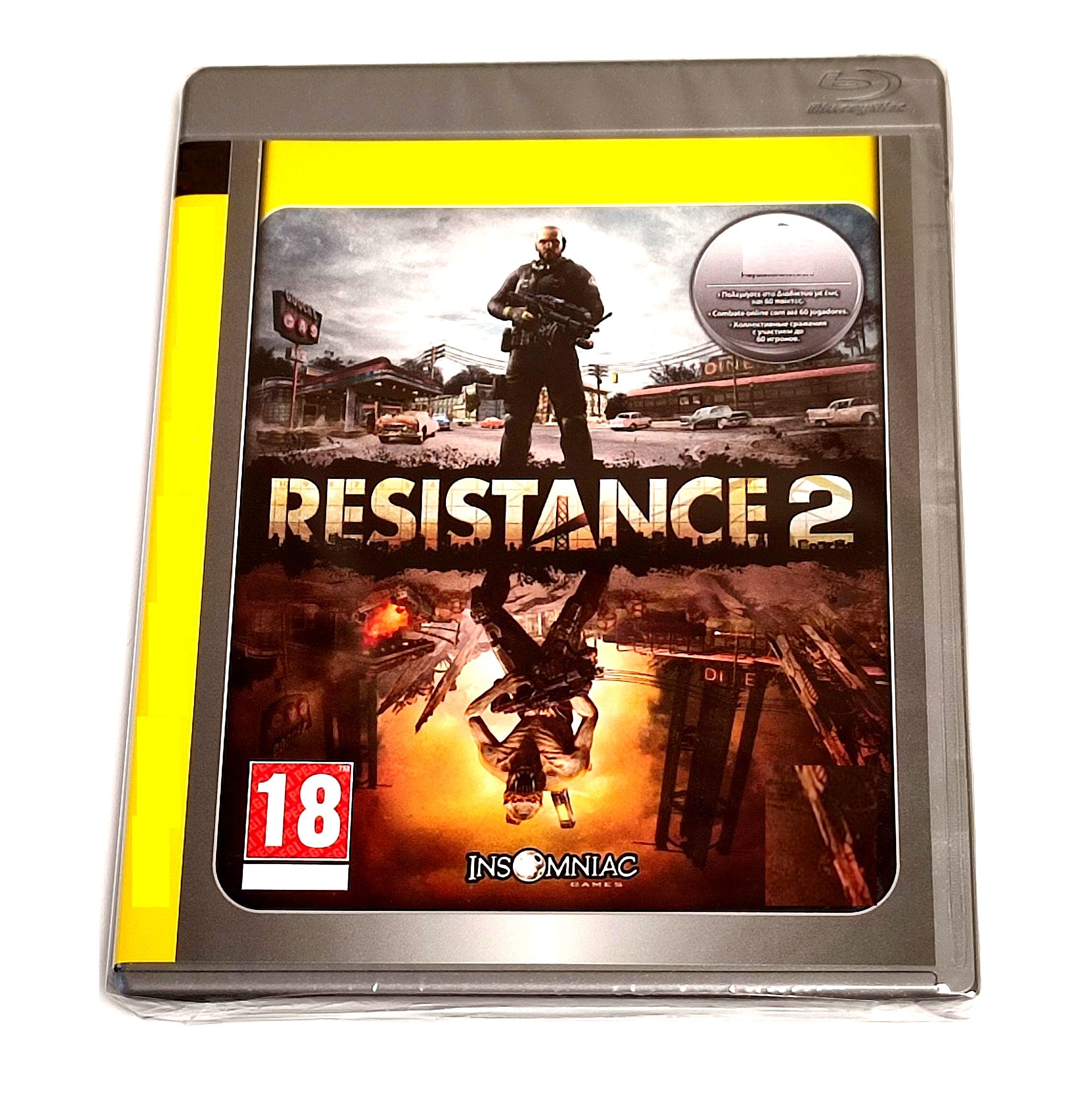 Видеоигра для PS3. Resistance 2 (2008, английская версия) экшен,  приключения / 18+, 1-2 игрока, сетевая 2-60, серия Platinum