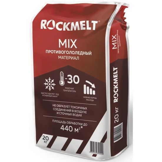 Противогололёдный реагент Rockmelt Mix, 20 кг