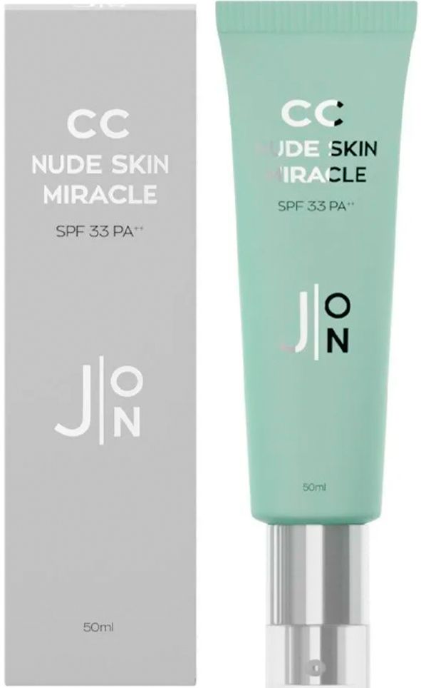 J:ON Корректирующий СС-крем для лица с зелёным пигментом CC Nude Skin Miracle SPF 33 PA++ 50 мл