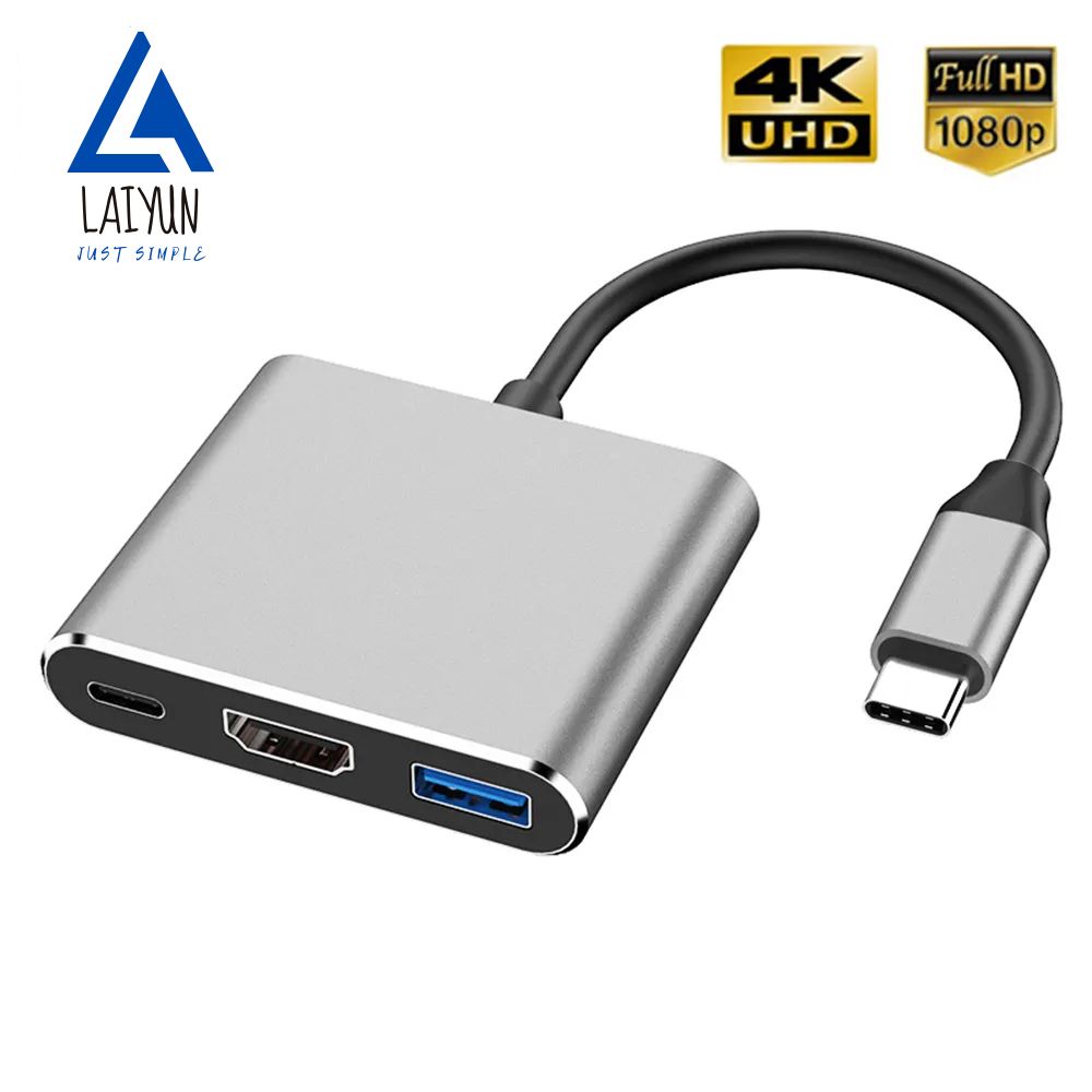 HUB адаптер Type C на HDMI, USB Type C, USB 3.1