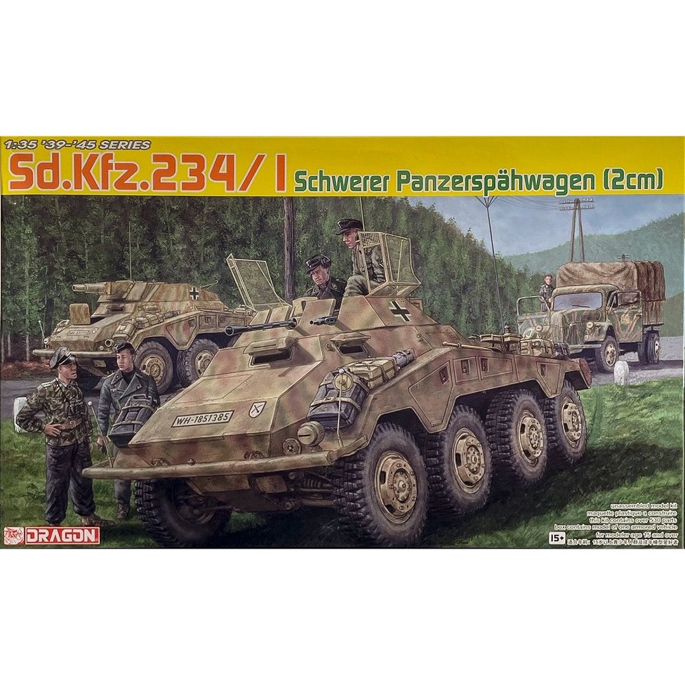 Сборная модель военной техники Dragon Немецкий бронеавтомобиль Sd.Kfz.234/1  (Премиум издание), масштаб 1/35 - купить с доставкой по выгодным ценам в  интернет-магазине OZON (1306095478)