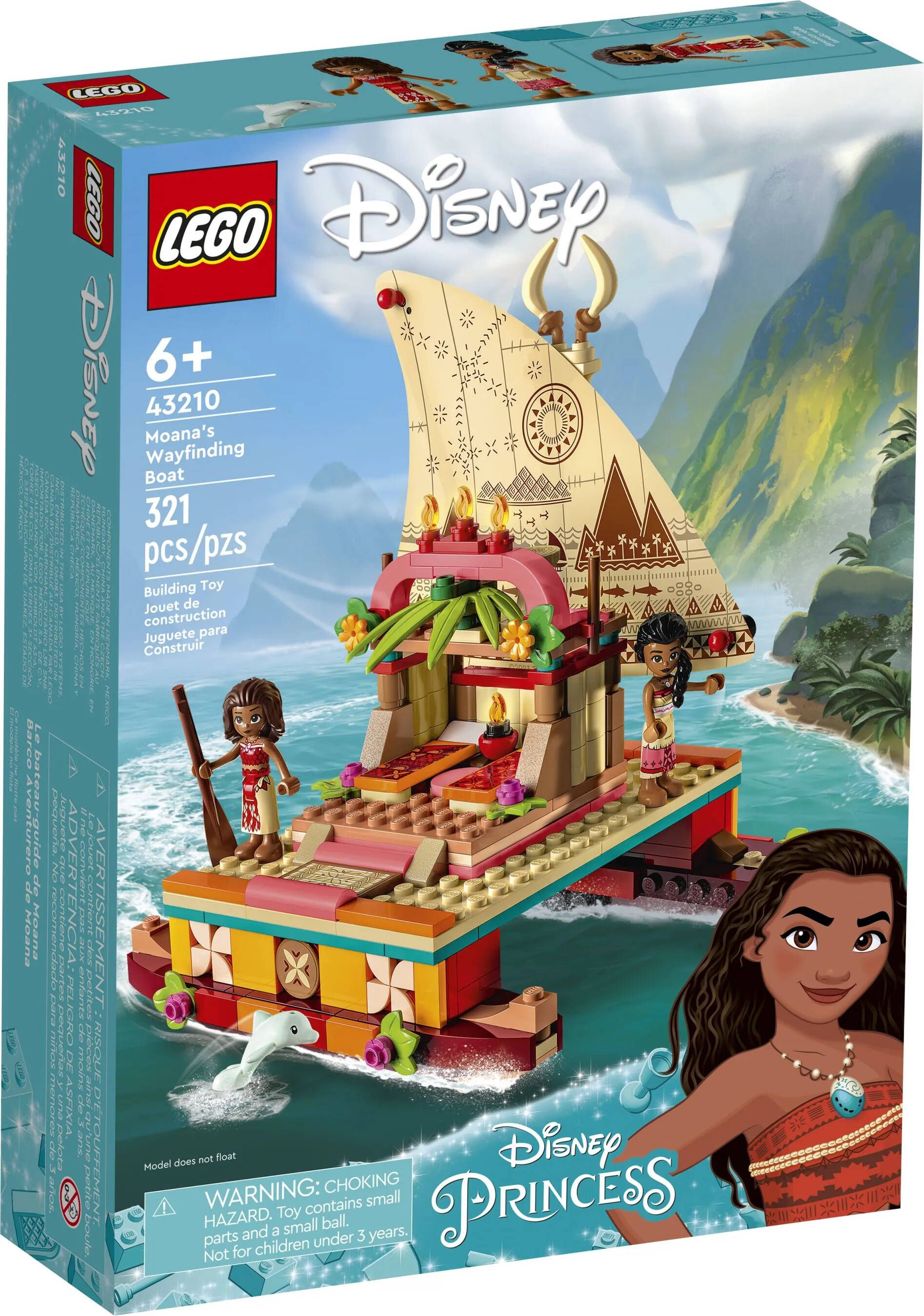 Конструктор LEGO Disney Princess 43210 Лодка-путешественник Моаны - купить  с доставкой по выгодным ценам в интернет-магазине OZON (1311109837)