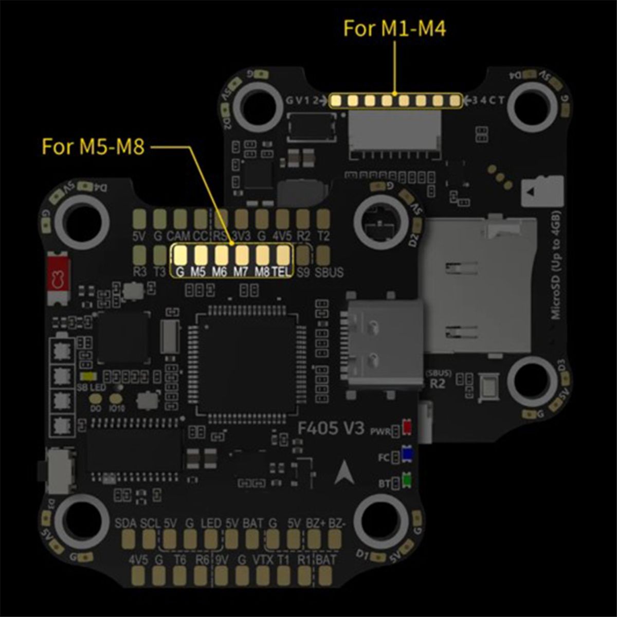 Полетный контроллер speedybee f405 v3 схема Для SB-F4V3-50-STACK Feta Support 8-ходовой двигатель - купить с доставкой по вы