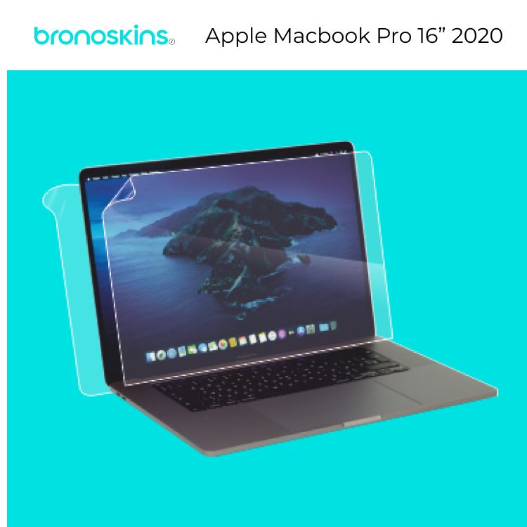 Защитная бронированная пленка на экран MacBook Pro 16" (2019-20) (Глянцевая)