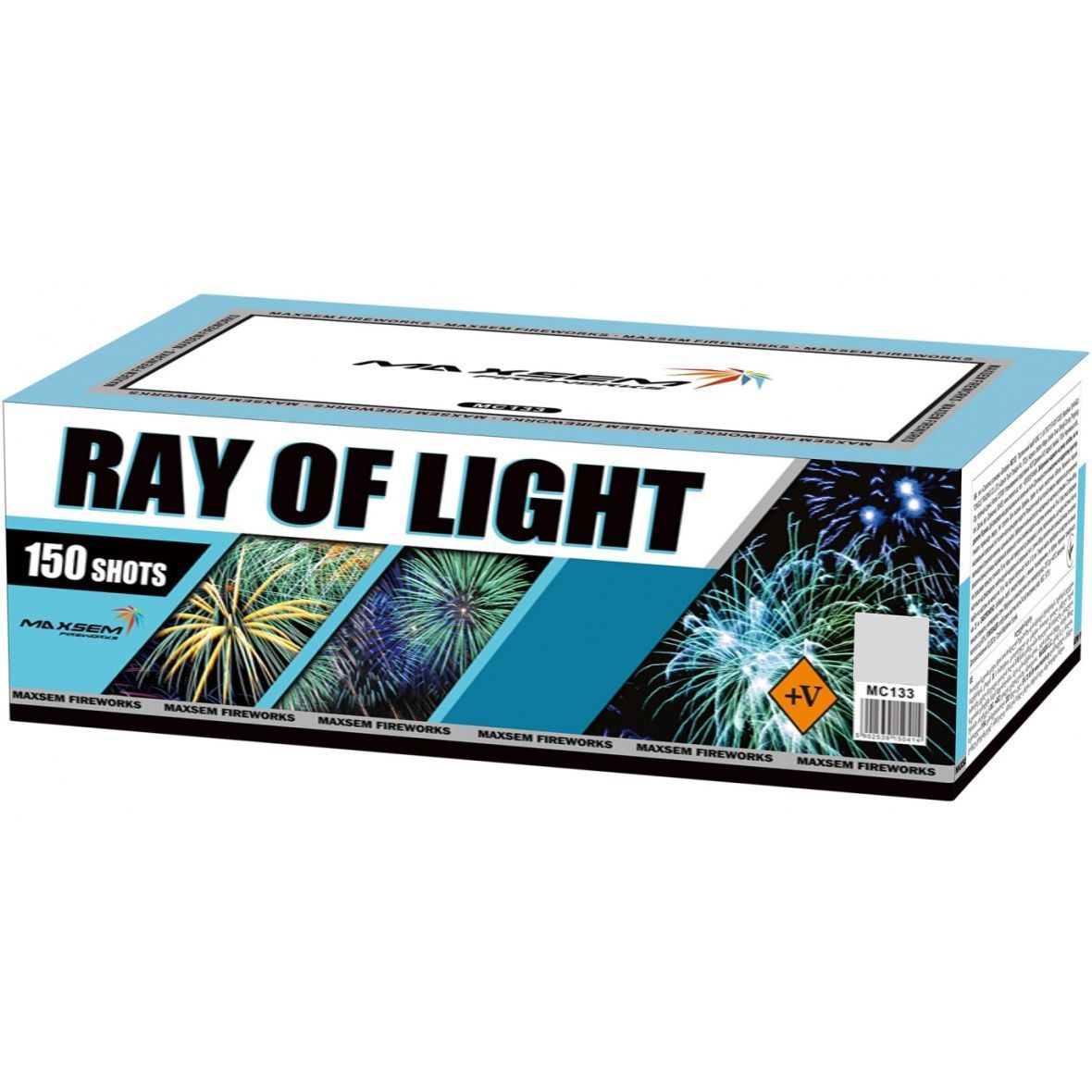 ФейерверкиисалютыМС133RAYOFLIGHT(Лучсвета)/150залпов,калибр0,8дюйма,ТМ"Максэм"