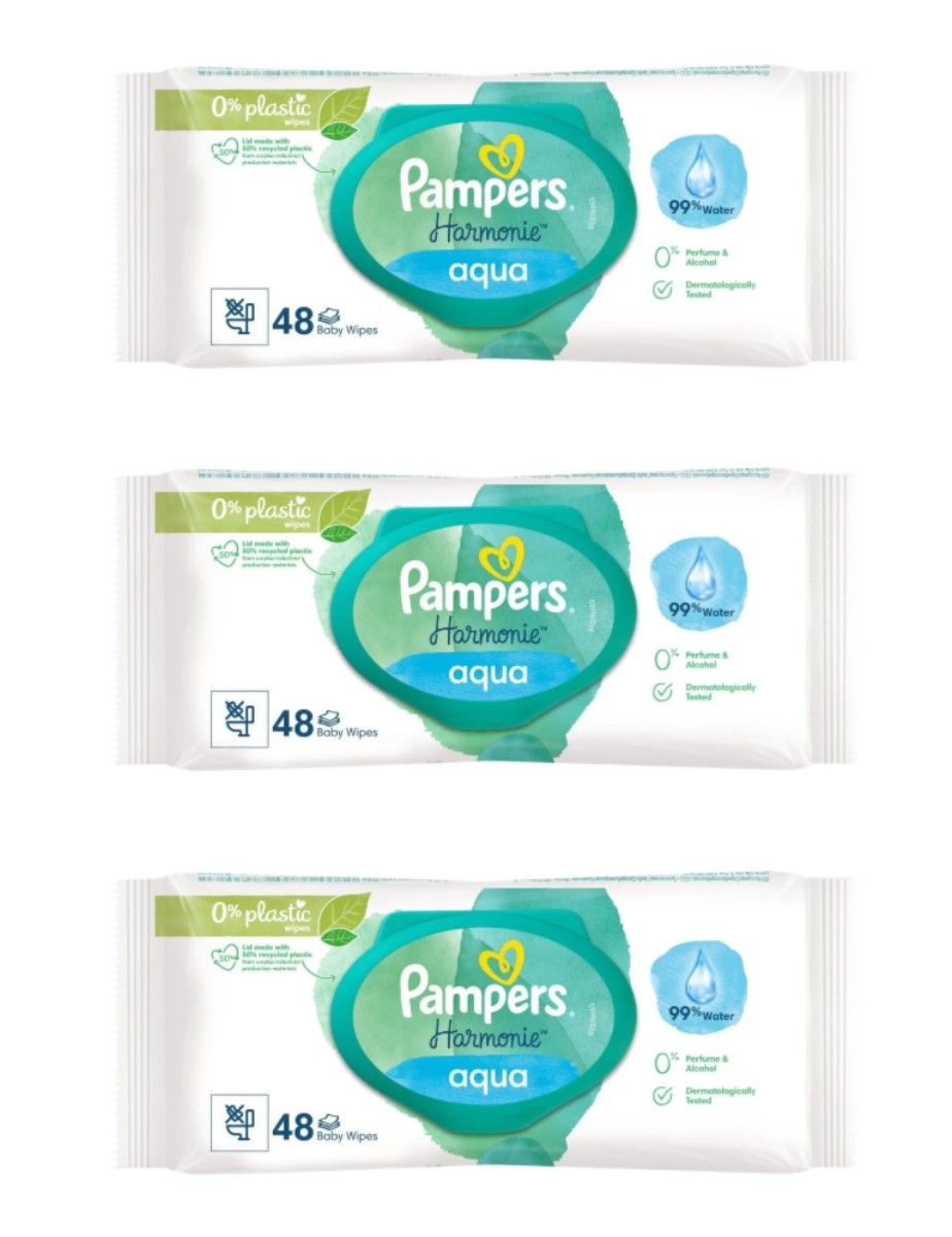 Pampers Салфетки Влажные Pampers Aqua Pure 48 шт – купить в интернет ...