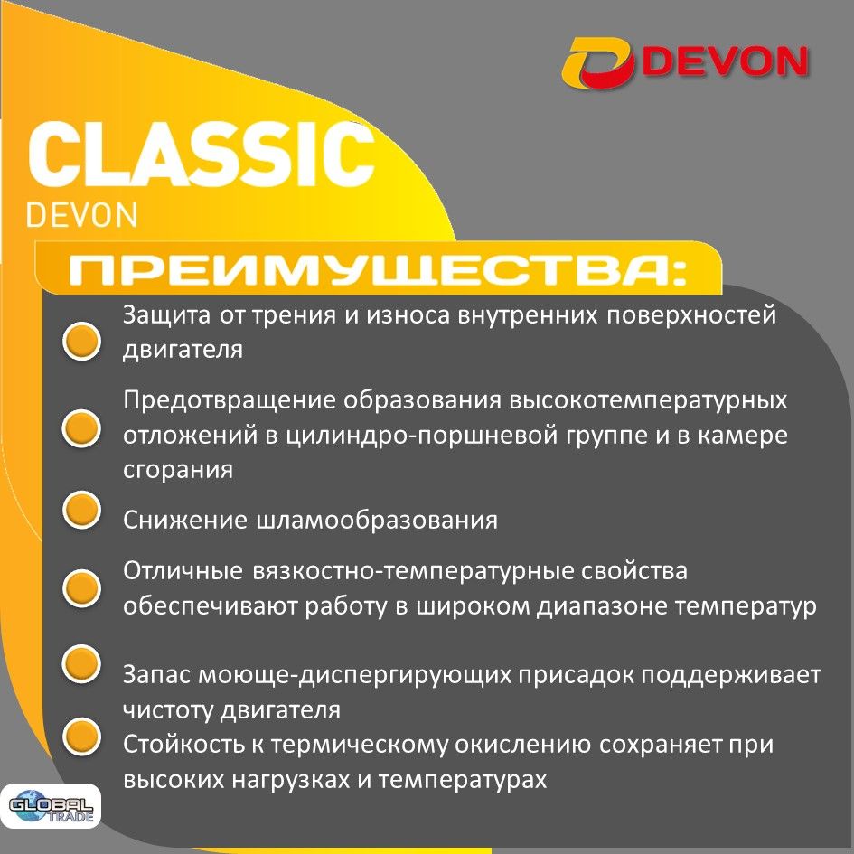 DevonClassic10W-40Масломоторное,Полусинтетическое,4л