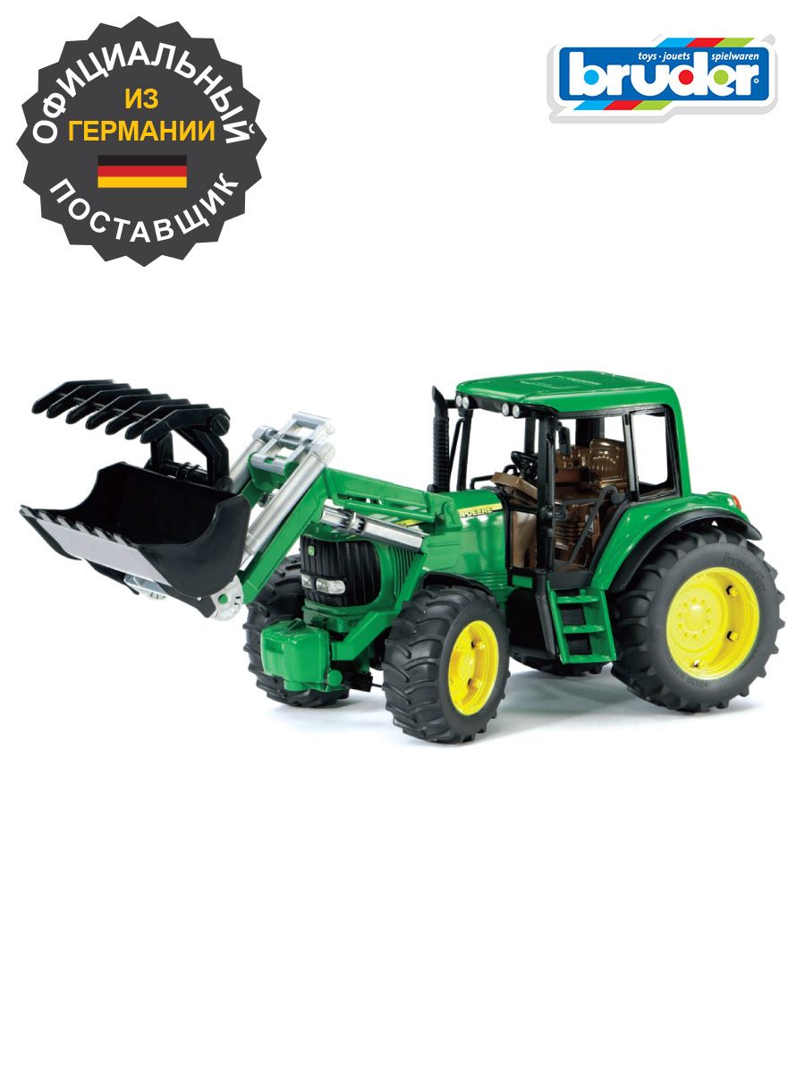 Трактор Bruder John Deere 6920 с погрузчиком , 02-052 - купить с доставкой  по выгодным ценам в интернет-магазине OZON (556466530)