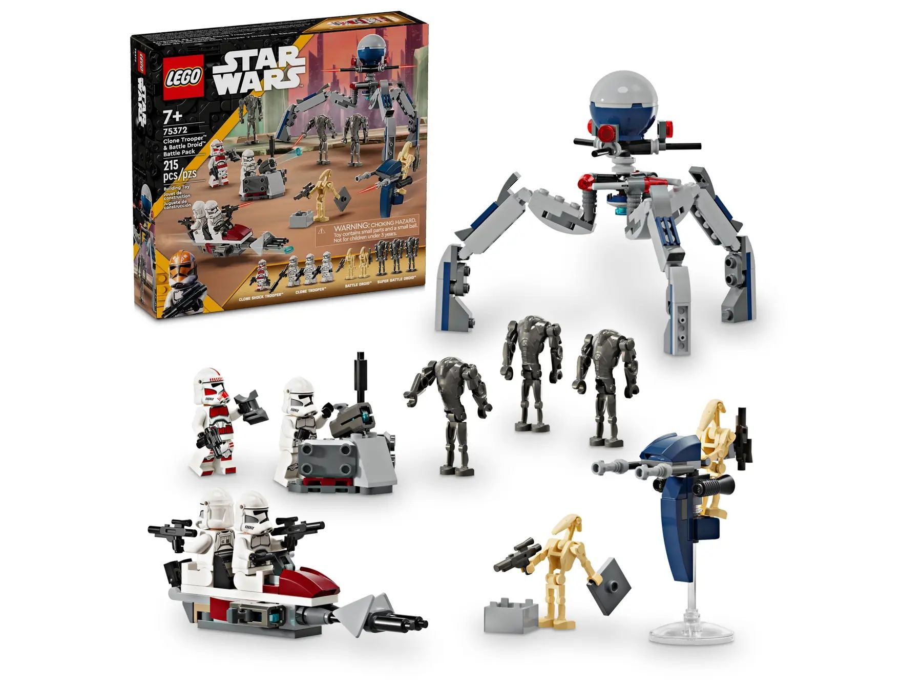 Конструктор LEGO STAR WARS 75372 Боевой набор солдат-клонов и боевых дроидов