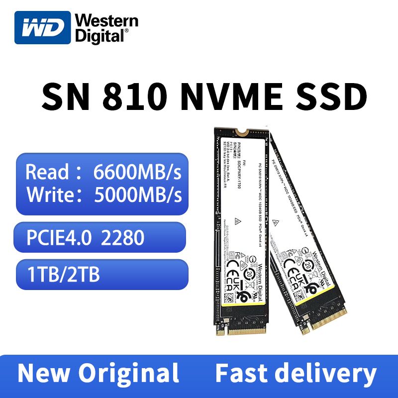 WesternDigital1ТБВнутреннийSSD-дискWD_BLACKBlackSN810(PCIE4.0NVMe)
