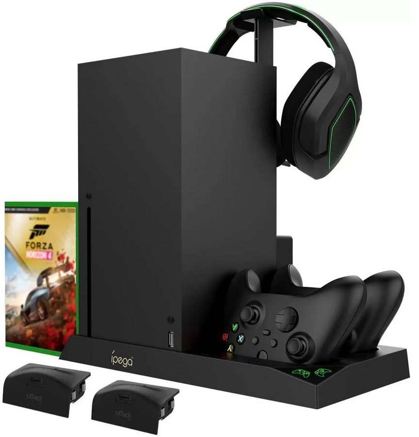 Многофункциональный стенд iPega для Xbox Series X, 2 аккумулятора 1400 мА