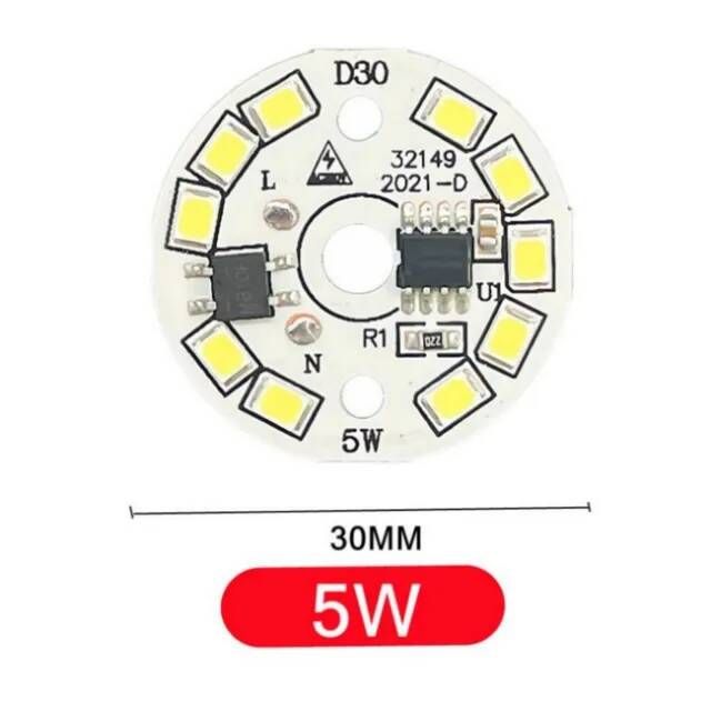 Алюминиеваякруглаясветодиоднаяплата(модуль)5W220Vledsmd2835,белыйтеплыйсвет