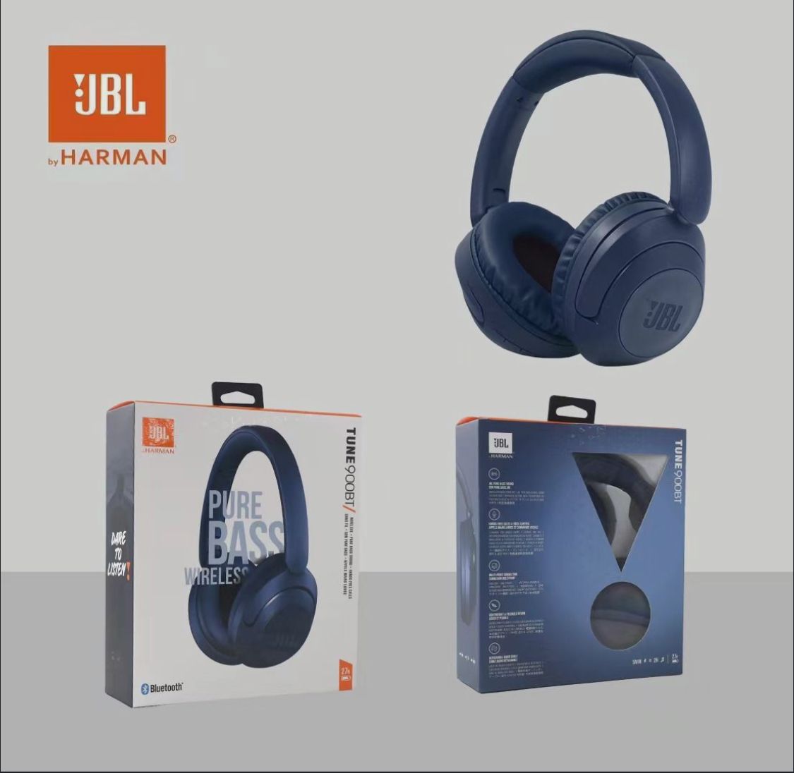 Наушники беспроводные JBL900 BТ синие