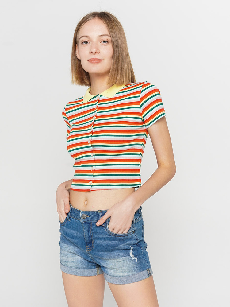 Майки и топы женские короткие купить в интернет магазине OZON