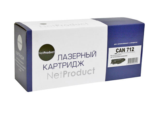 Картридж лазерный NetProduct 712 для Canon LBP-3010/3100, черный #1