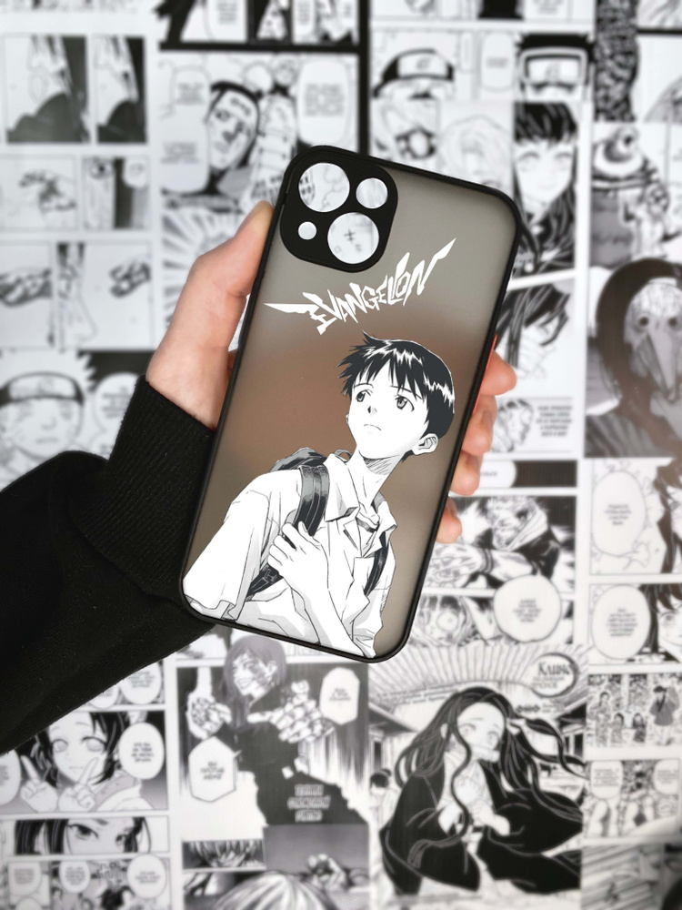 Чехол для iPhone 13 аниме "Евангелион/Evangelion" (Синдзи Икари, 01 ...